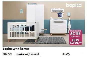 Aanbiedingen Bopita lynn kamer barrier wit - naturel - Bopita - Geldig van 04/01/2018 tot 28/02/2018 bij Multi Bazar