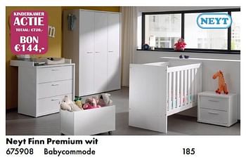 Aanbiedingen Finn premium wit babycommode - Neyt - Geldig van 04/01/2018 tot 28/02/2018 bij Multi Bazar