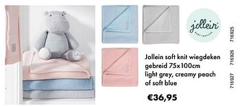 Aanbiedingen Jollein soft knit wiegdeken gebreid - Jollein - Geldig van 04/01/2018 tot 28/02/2018 bij Multi Bazar
