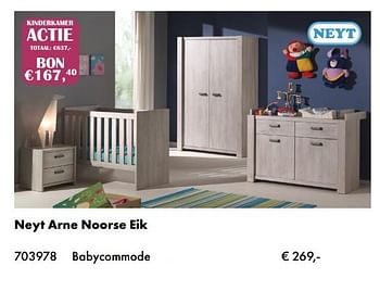Aanbiedingen Neyt arne noorse eik babycommode - Neyt - Geldig van 04/01/2018 tot 28/02/2018 bij Multi Bazar