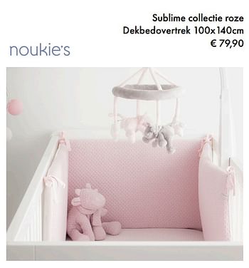 Aanbiedingen Noukie`s sublime collectie roze dekbedovertrek - Noukie's - Geldig van 04/01/2018 tot 28/02/2018 bij Multi Bazar