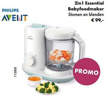 Aanbiedingen Philips avent 2in 1 essential babyfoodmaker - Philips - Geldig van 04/01/2018 tot 28/02/2018 bij Multi Bazar