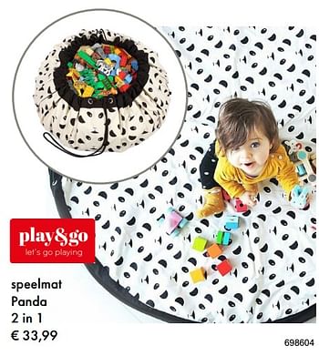 Aanbiedingen Play+go speelmat panda 2 in 1 - Play&amp;Go - Geldig van 04/01/2018 tot 28/02/2018 bij Multi Bazar