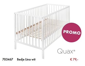 Aanbiedingen Quax bedje lina wit - Quax - Geldig van 04/01/2018 tot 28/02/2018 bij Multi Bazar