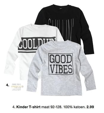 Aanbiedingen Kinder t-shirt - Huismerk - Zeeman  - Geldig van 06/01/2018 tot 12/01/2018 bij Zeeman