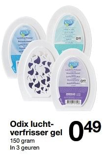 Aanbiedingen Odix luchtverfrisser gel - Odix - Geldig van 13/01/2018 tot 20/01/2018 bij Zeeman