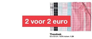 Aanbiedingen Theedoek - Huismerk - Zeeman  - Geldig van 13/01/2018 tot 20/01/2018 bij Zeeman