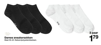 Aanbiedingen Dames sneakersokken - Huismerk - Zeeman  - Geldig van 20/01/2018 tot 27/01/2018 bij Zeeman