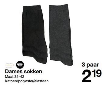 Aanbiedingen Dames sokken - Huismerk - Zeeman  - Geldig van 20/01/2018 tot 27/01/2018 bij Zeeman