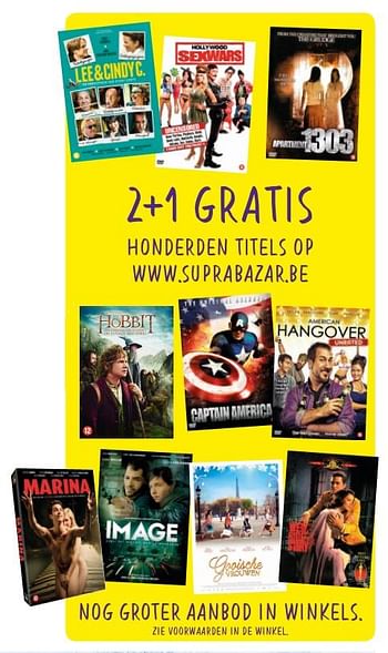 Aanbiedingen 2+1 gratis honderden titels op www.suprabazar.be - Huismerk - Supra Bazar - Geldig van 23/01/2018 tot 20/02/2018 bij Supra Bazar