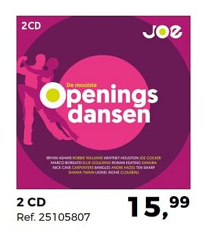 Aanbiedingen 2 cd openingsdansen - Huismerk - Supra Bazar - Geldig van 23/01/2018 tot 20/02/2018 bij Supra Bazar