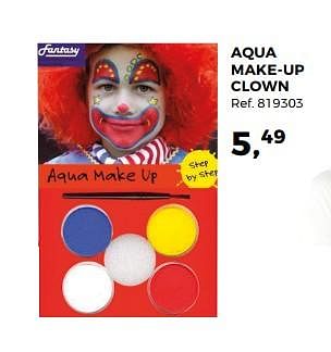 Aanbiedingen Aqua make-up clown - Fantasy - Geldig van 23/01/2018 tot 20/02/2018 bij Supra Bazar