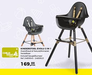 Aanbiedingen Kinderstoel evolu 2 in 1 - Child Wood - Geldig van 23/01/2018 tot 20/02/2018 bij Supra Bazar