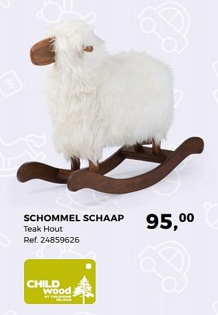 Aanbiedingen Schommel schaap - Child Wood - Geldig van 23/01/2018 tot 20/02/2018 bij Supra Bazar