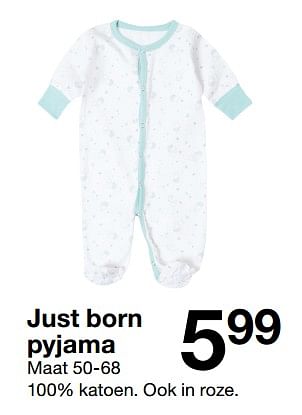 Aanbiedingen Just born pyjama - Huismerk - Zeeman  - Geldig van 03/02/2018 tot 21/07/2018 bij Zeeman