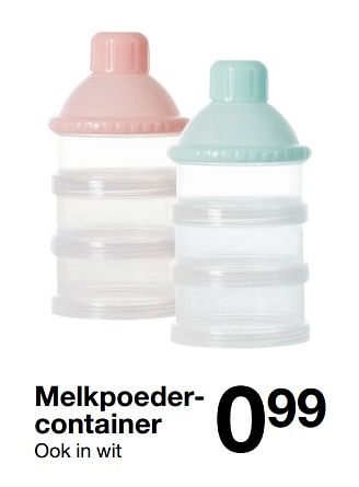 Aanbiedingen Melkpoedercontainer - Huismerk - Zeeman  - Geldig van 03/02/2018 tot 21/07/2018 bij Zeeman