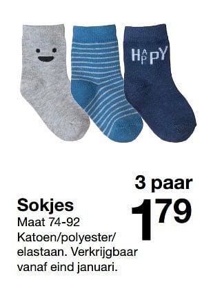 Aanbiedingen Sokjes - Huismerk - Zeeman  - Geldig van 03/02/2018 tot 21/07/2018 bij Zeeman