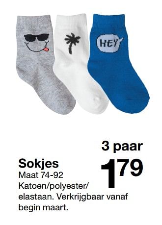 Aanbiedingen Sokjes - Huismerk - Zeeman  - Geldig van 03/02/2018 tot 21/07/2018 bij Zeeman