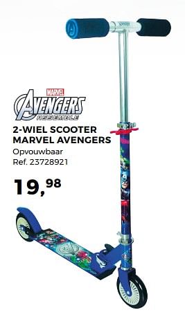 Aanbiedingen 2-wiel scooter marvel avengers - Marvel - Geldig van 20/02/2018 tot 20/03/2018 bij Supra Bazar