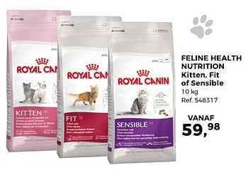 Aanbiedingen Feline health nutrition kitten, fit of sensible - Royal Canin - Geldig van 20/02/2018 tot 20/03/2018 bij Supra Bazar