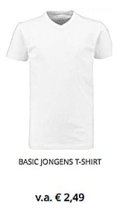 Aanbiedingen Basic jongens t-shirt - Huismerk - Zeeman  - Geldig van 03/03/2018 tot 16/03/2018 bij Zeeman