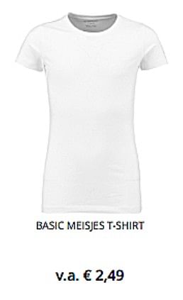 Aanbiedingen Basic meisjes t-shirt - Huismerk - Zeeman  - Geldig van 03/03/2018 tot 16/03/2018 bij Zeeman