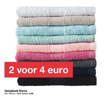 Aanbiedingen Handdoek roma - Huismerk - Zeeman  - Geldig van 03/03/2018 tot 16/03/2018 bij Zeeman