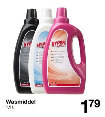 Aanbiedingen Hyper clean wasmiddel - Hyper Clean - Geldig van 03/03/2018 tot 16/03/2018 bij Zeeman