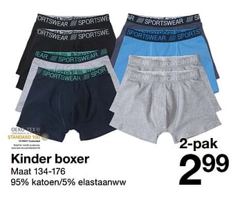 Aanbiedingen Kinder boxer - Huismerk - Zeeman  - Geldig van 03/03/2018 tot 16/03/2018 bij Zeeman
