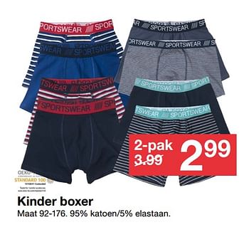 Aanbiedingen Kinder boxer - Huismerk - Zeeman  - Geldig van 03/03/2018 tot 16/03/2018 bij Zeeman