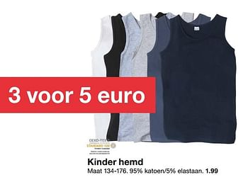 Aanbiedingen Kinder hemd - Huismerk - Zeeman  - Geldig van 03/03/2018 tot 16/03/2018 bij Zeeman