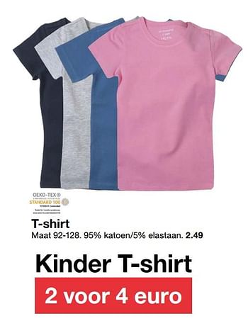 Aanbiedingen Kinder t-shirt - Huismerk - Zeeman  - Geldig van 03/03/2018 tot 16/03/2018 bij Zeeman