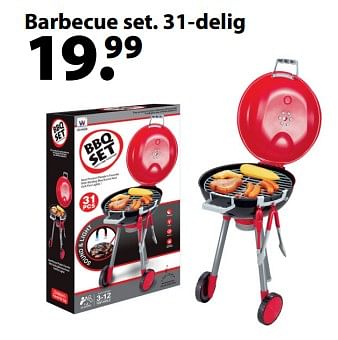 Aanbiedingen Barbecue set. 31-delig - Huismerk - Multi Bazar - Geldig van 13/03/2018 tot 03/04/2018 bij Multi Bazar