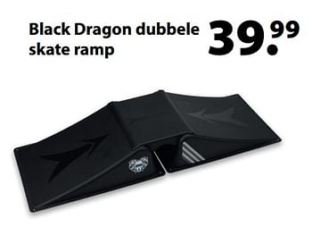 Aanbiedingen Black dragon dubbele skate ramp - Black Dragon - Geldig van 13/03/2018 tot 03/04/2018 bij Multi Bazar