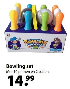 Aanbiedingen Bowling set - Huismerk - Multi Bazar - Geldig van 13/03/2018 tot 03/04/2018 bij Multi Bazar