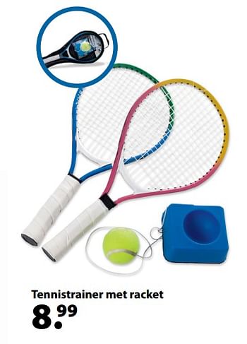 Aanbiedingen Tennistrainer met racket - Huismerk - Multi Bazar - Geldig van 13/03/2018 tot 03/04/2018 bij Multi Bazar