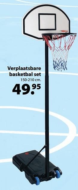 Aanbiedingen Verplaatsbare basketbal set - Huismerk - Multi Bazar - Geldig van 13/03/2018 tot 03/04/2018 bij Multi Bazar