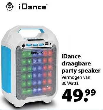 Aanbiedingen Idance draagbare party speaker - I Dance - Geldig van 13/03/2018 tot 03/04/2018 bij Multi Bazar