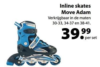 Aanbiedingen Inline skates move adam - Huismerk - Multi Bazar - Geldig van 13/03/2018 tot 03/04/2018 bij Multi Bazar