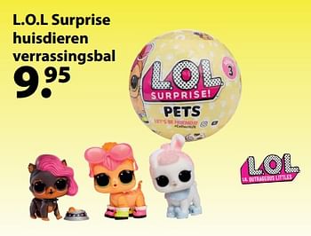 Aanbiedingen L.o.l surprise huisdieren verrassingsbal - Lol Suprise - Geldig van 13/03/2018 tot 03/04/2018 bij Multi Bazar