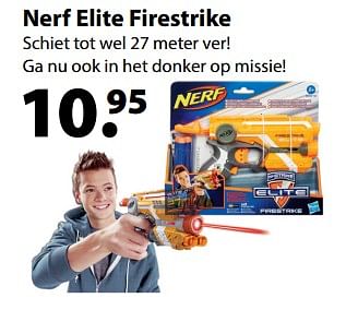 Aanbiedingen Nerf elite firestrike - Nerf - Geldig van 13/03/2018 tot 03/04/2018 bij Multi Bazar