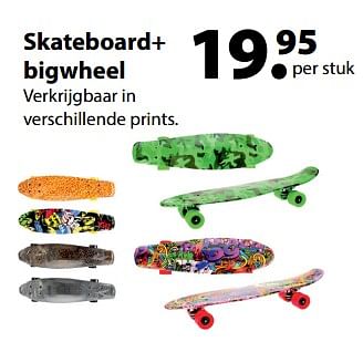 Aanbiedingen Skateboard+ bigwheel - Huismerk - Multi Bazar - Geldig van 13/03/2018 tot 03/04/2018 bij Multi Bazar