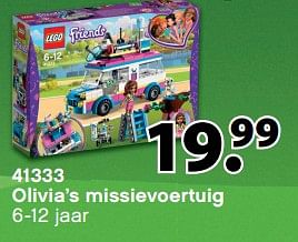 Aanbiedingen Olivia`s missievoertuig - Lego - Geldig van 13/03/2018 tot 03/04/2018 bij Multi Bazar