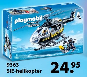 Aanbiedingen Sie-helikopter - Playmobil - Geldig van 13/03/2018 tot 03/04/2018 bij Multi Bazar