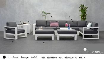 Aanbiedingen Cube lounge tafel - Huismerk - Multi Bazar - Geldig van 13/03/2018 tot 31/08/2018 bij Multi Bazar