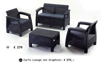 Aanbiedingen Corfu lounge set - Huismerk - Multi Bazar - Geldig van 13/03/2018 tot 31/08/2018 bij Multi Bazar