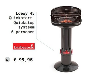 Aanbiedingen Loewy 45 quickstartquickstop systeem - Barbecook - Geldig van 13/03/2018 tot 31/08/2018 bij Multi Bazar