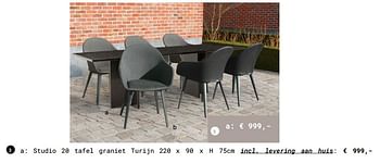 Aanbiedingen Studio 20 tafel graniet turijn - Huismerk - Multi Bazar - Geldig van 13/03/2018 tot 31/08/2018 bij Multi Bazar
