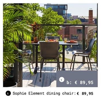 Aanbiedingen Sophie element dining chair - Huismerk - Multi Bazar - Geldig van 13/03/2018 tot 31/08/2018 bij Multi Bazar