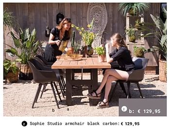 Aanbiedingen Sophie studio armchair black carbon - Huismerk - Multi Bazar - Geldig van 13/03/2018 tot 31/08/2018 bij Multi Bazar